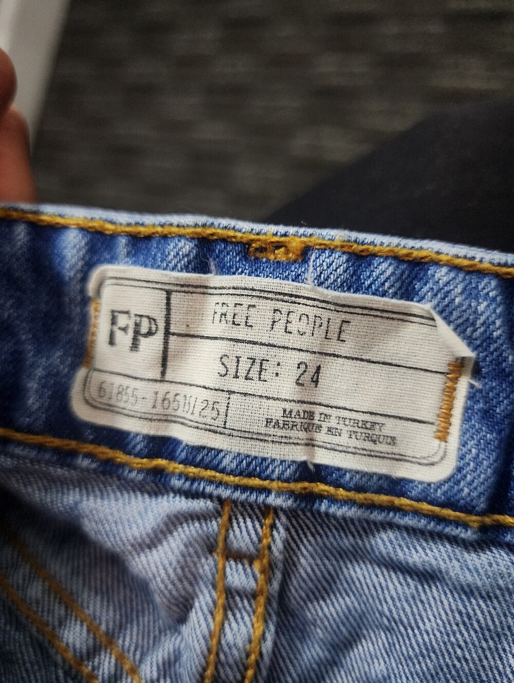Free People Denim Mini Skirt Wild Rose Embroidered Size 24 Waist Festival EUC - Picture 12 of 13
